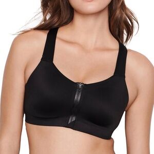 VICTORIA'S SECRET VSX Knockout Front Close Sports Bra in Black 38DDD - NWT